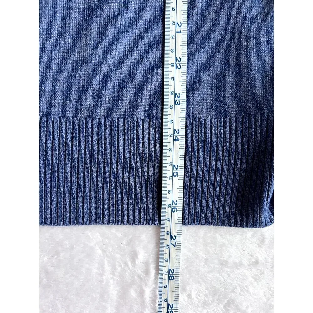 Banana Republic Extra Fine Merino Wool V-Neck Sweater Men’s M Blue